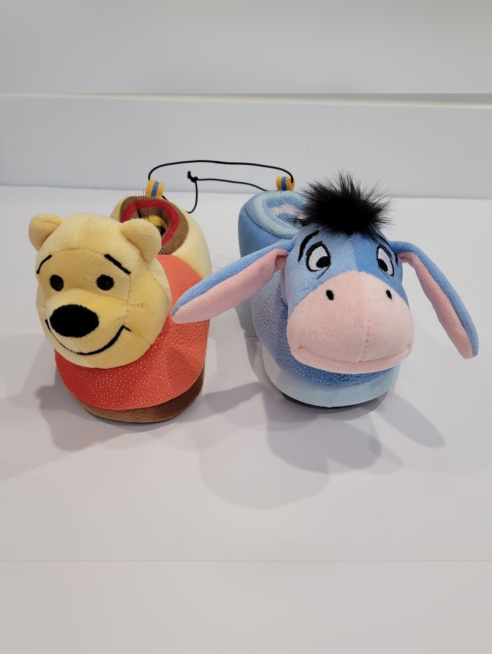 Winnie the Pooh & Eeyore Plush Kids Slippers - Blue & Yellow